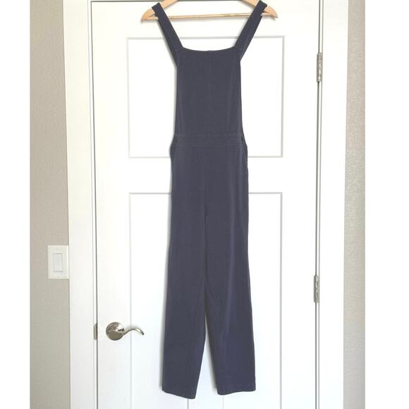 Pact Lounge Overalls Jumpsuit Organic Cotton Navy Blue Size Small - Picture 2 of 6
